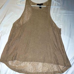 Sheer lace tank top